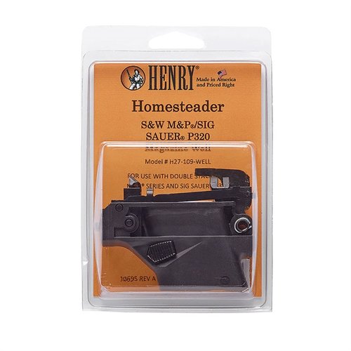 Convierte tu Henry H027 para aceptar cargadores de pistola populares como S&W M&P y SIG P320, mejorando así tu versatilidad en el campo.