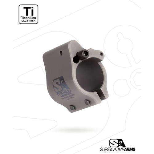 El gas block ajustable de Superlative Arms permite un flujo de gas más limpio y fresco, reduciendo el retroceso y evitando la acumulación de carbono.