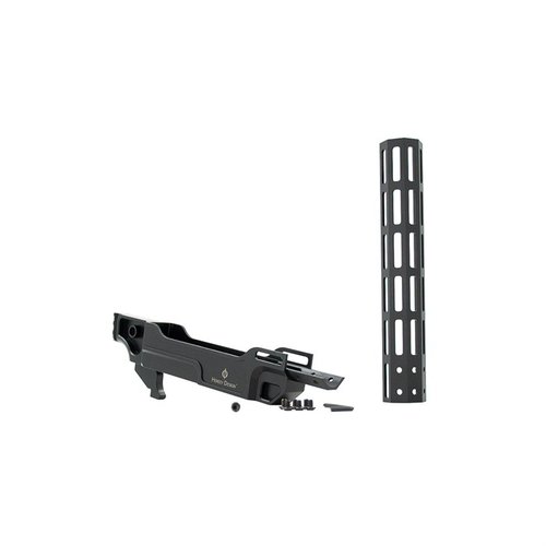 Mejora tu arma con el chasis Vendetta™ de aluminio ligero, M-LOK® para accesorios, y diseño duradero. Compatible con empuñaduras AR y acciones Ruger® 10/22®.