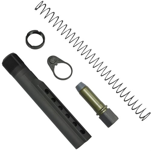 El kit K-SPEC AR-15 incluye un buffer H1, H2 o H3, resorte flatwire y tubo de buffer, todo para reducir el retroceso y mejorar la estabilidad de tiro.