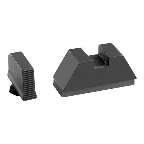 Los miras AMERIGLO® 5L son compatibles con todas las Glock, ofrecen una vista elevada y precisa para ópticas y son excelentes miras de respaldo.