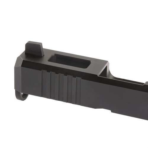 Los conjuntos de miras altas de Brownells para Glock® ofrecen un diseño serrado, acabado negro mate y diversas alturas para optimizar tu puntería con el red dot.