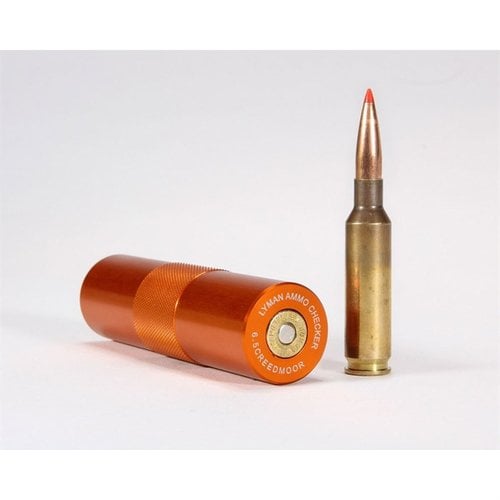 El Lyman Pro Ammo Checker está fabricado en acero inoxidable, garantizando tolerancias mínimas SAAMI. Verifica que tus cartuchos cargados funcionen sin problemas.
