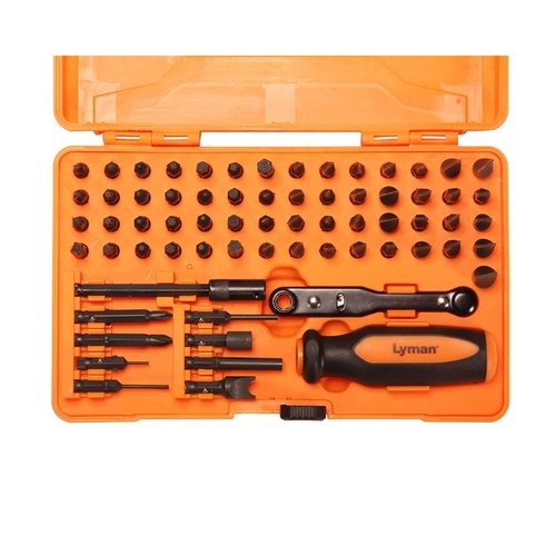 El Lyman Master Gunsmith Tool Kit de 68 piezas ofrece herramientas de alta calidad para el mantenimiento y reparación de armas, todo en un paquete portátil y organizado.