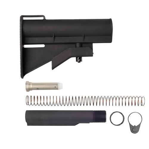 Mejora tu AR-15 con el M4 Buttstock Kit Collapsible Mil-Spec, ajustable para mayor comodidad y control, ideal para tiradores, cazadores y entusiastas tácticos.