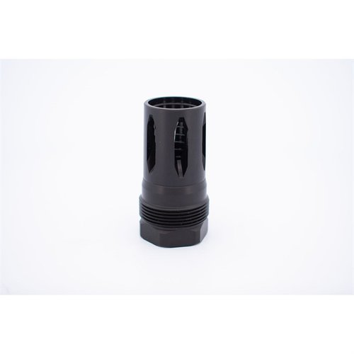 El R2S Flash Hider es compatible con montajes Plan B y Atlas, tiene un acabado en Black Nitride que asegura un sellado ajustado y una instalación fácil.
