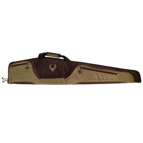 El HILL COUNTRY II Rifle Case ofrece una construcción robusta de 1680D, acolchado denso, y amplios bolsillos para accesorios, ideal para tus rifles con mira.