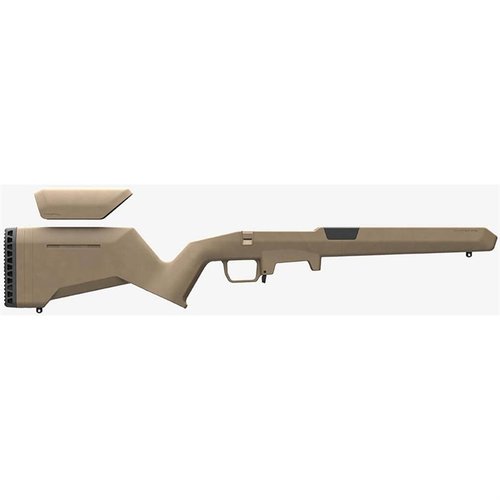 La culata Hunter Lite de MAGPUL para Remington 700 Short Action es ligera, ajustable y ergonómica, ideal para cazadores que buscan maniobrabilidad y precisión.