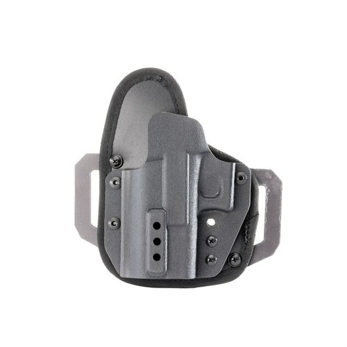 El OMNICARRY OWB es un holster universal que se adapta a más de 300 pistolas, ofrece retención superior y un ajuste cómodo con su respaldo de espuma y malla.