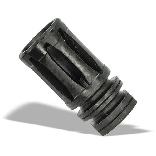 El A2 Birdcage Flash Hider de 5.56 NATO es un clásico duradero, fácil de instalar y con rosca 1/2x28, ideal para completar tu AR-15.