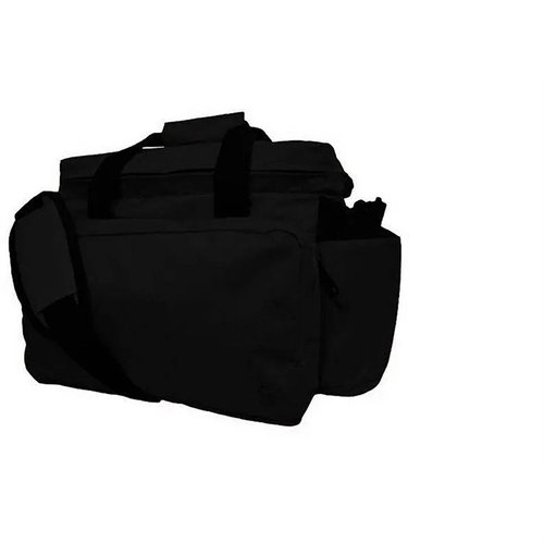 La bolsa TEAM SERIES de BOB ALLEN es resistente, tiene espacio para 12 cajas de cartuchos, correas ajustables y un fondo estructurado para mayor durabilidad.