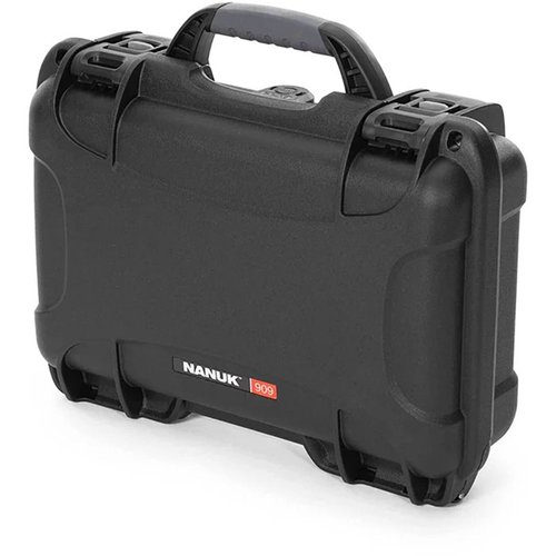 El NANUK 909 es un estuche impermeable y resistente, ideal para proteger tu equipo valioso, con un sistema de cierre seguro y un diseño compacto.