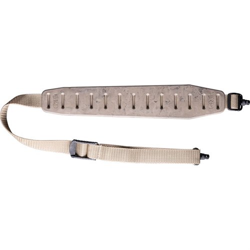 La correa Quake Claw 2.0 con almohadilla antideslizante ofrece comodidad extrema, se adapta al hombro y no retiene agua, ideal para rifles y escopetas.