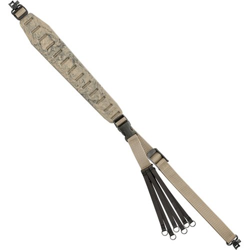 La correa Quake Claw 2.0 te permite llevar tus patos y escopeta con facilidad, manteniendo tus manos libres gracias a su diseño con gancho y correa de goma.