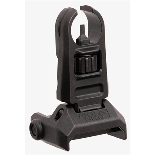 El MBUS Pro Hooded Front Sight de Magpul es un visor de acero con ajuste de elevación sin herramientas, ideal para una adquisición rápida y máxima durabilidad.