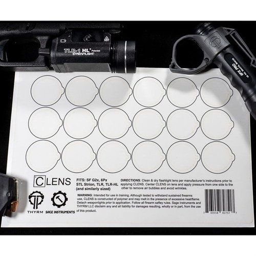 Protege las lentes de tus linternas y luces de arma con CLENS, fácil de usar y quitar, manteniendo tu luz siempre brillante y lista para disparar.