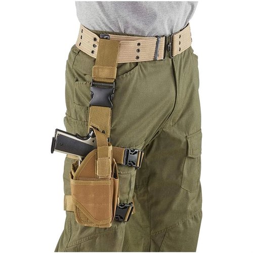 El Cactus Jack Tactical Drop Leg Holster es ajustable, compatible con varias pistolas, y ofrece acceso rápido con su construcción duradera de 600 Denier.