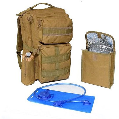 La mochila CACTUS JACK ARMORED TRANSPORT es personalizable, incluye un sistema MOLLE, compartimentos con cremallera y un espacio para placa de armadura.