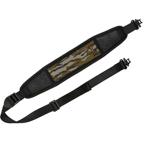 La sling Pathfinder de MUDDY con montura QD ofrece comodidad con neopreno flexible, agarre antideslizante y durabilidad con sus refuerzos de goma.