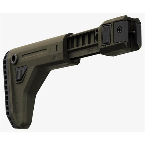 El UCS de MAGPUL ofrece ajuste extremo en longitud de tiro, altura y dirección de plegado, compatible con diversas plataformas y fácil de personalizar.
