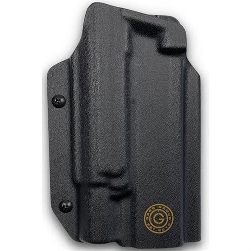 El holster OWB X PRIORITY 1 para SIG P320 con SureFire X300U ofrece retención ajustable, diseño abierto para cañones roscados y es compatible con ópticas.