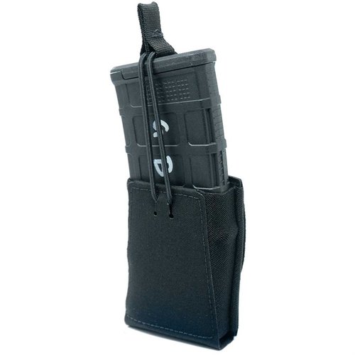 La funda de cargador GBRS Group es versátil, compatible con MOLLE/BELT, con retención bungee y construcción de laminado Squadron para un acceso rápido y seguro.