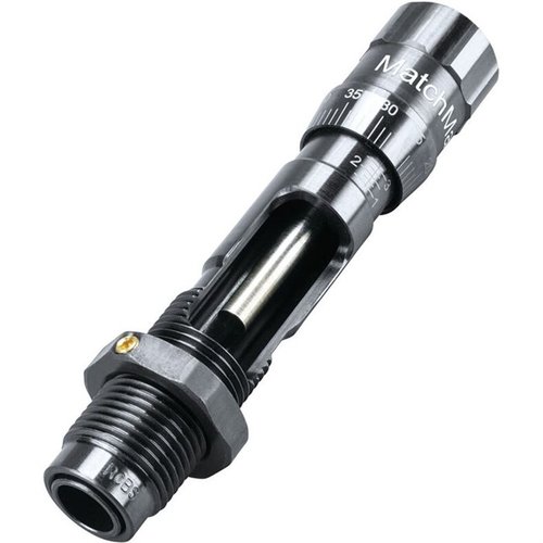 Los dies Matchmaster de RCBS ofrecen precisión excepcional, ajuste fácil con micrómetro grande y ventana de carga para alinear las balas sin esfuerzo.