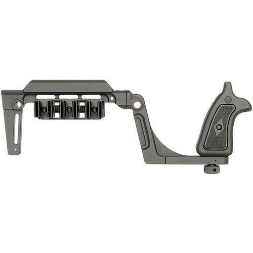 La Bounty Hunter Brace para Smith & Wesson X-Frame ofrece estabilidad, comodidad, diseño ambidiestro y fácil desensamble, ¡ideal para mejorar tu experiencia de tiro!