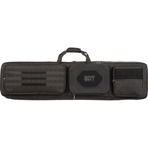 La funda táctica de rifle Bulldog de 48" tiene capacidad para 2 supresores, con un exterior de nylon reforzado y un interior acolchado para máxima protección.