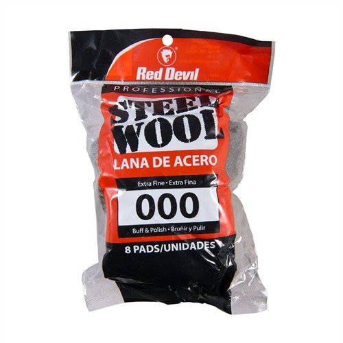 La lana de acero #000 Extra Fina es perfecta para trabajos delicados, con 8 almohadillas de calidad superior para un acabado impecable en tus proyectos.