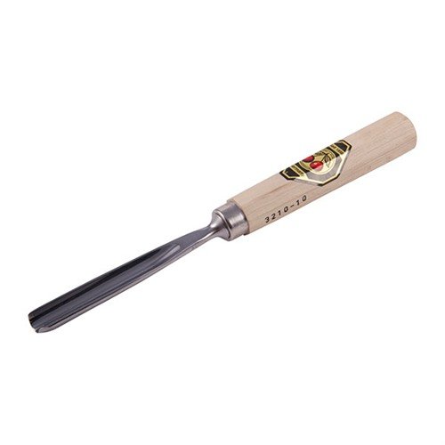 El cincel TWO CHERRIES de acero forjado, con mango de madera y acero en el extremo, ofrece gran resistencia y afilado, ideal para tus proyectos de carpintería.