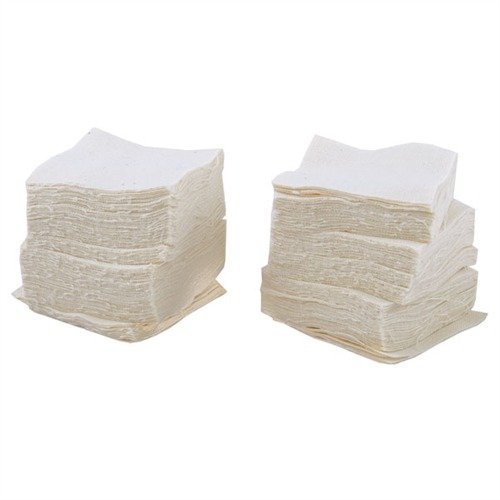 Las almohadillas de limpieza MIL-SPEC de 100% algodón son perfectas para limpiar tu arma, con un lado áspero para suciedad difícil y otro suave para solventes.