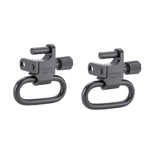 Los QUICK DETACH SWIVELS de Uncle Mike's permiten una fijación segura y rápida, ideal para desmontar la correa de tu arma cuando lo necesites.