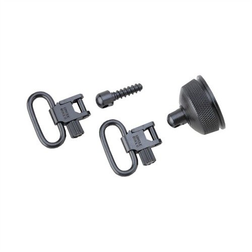 Añade swivels de correa a tu escopeta Rem 870 sin modificarla. Incluye un tapón de magazín con stud, tornillos y swivels QD de 1