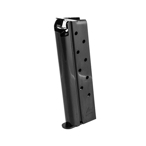 Los cargadores MEC-GAR para 1911 están fabricados en acero carbono, son duraderos y confiables, ideales para tu arma. Disponibles en acabados azul o níquel.