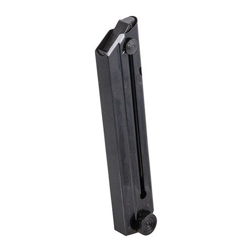 La LUGER 8RD 9MM MAGAZINE de MEC-GAR está fabricada en acero carbono certificado, soldada y tratada para ofrecer durabilidad y fiabilidad en tu P-08.