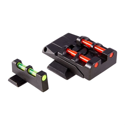 Mejora tu precisión con el conjunto de miras ajustables HIVIZ para S&W M&P, que ofrece ópticas de fibra brillantes y personalizables para cualquier luz.