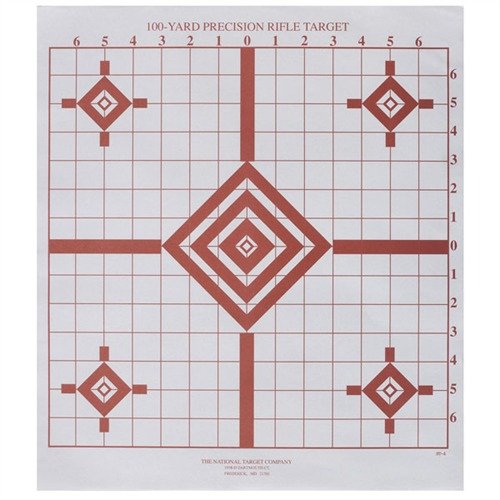 Los blancos ST-4 de NATIONAL TARGET ofrecen un punto de mira altamente visible, con líneas de alineación y cuadrículas para ajustes precisos. ¡Perfectos para tus sesiones de tiro!
