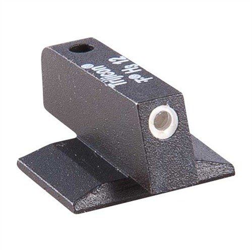 Las miras Novak TARGET RING TRITIUM ofrecen un punto brillante en condiciones de poca luz y un diseño que resiste el disparo, ideal para ajustes rápidos.