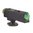 Miras delanteras de fibra óptica verde para Glock® de NOVAK. Encuentra tu objetivo rápidamente en cualquier luz. Instalación fácil y discreta. 🌟🔫 ¡Descubre más!