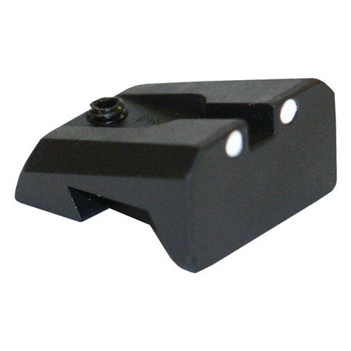 Las miras traseras Novak 1911 ofrecen un diseño de competición que mejora la precisión y rapidez en la adquisición del objetivo, con un notch ampliado para mejor visibilidad.