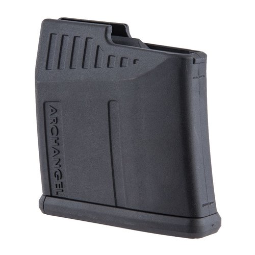 El cargador ProMag de 10 rondas para el Mauser K-98 con culata Archangel es de polímero negro, compatible y perfecto para mejorar tu precisión en el tiro.