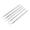 Explora cientos de usos con este set de 5 Dental Explorers de acero inoxidable; perfectos para sujetar piezas, quitar suciedad y más.