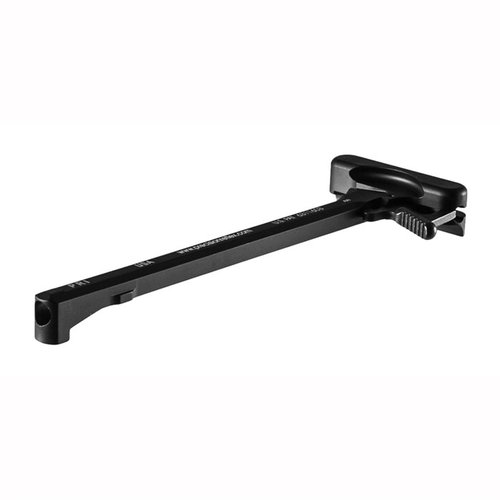 El Gas Buster Charging Handle de Precision Reflex desvía gases y residuos, es resistente y fácil de usar, ideal para situaciones críticas en el campo.