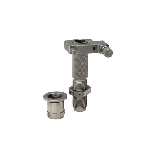 La prensa automática Lock-N-Load de Hornady permite cambiar dies y accesorios rápidamente, con un sistema de carga de pólvora flexible y eficiente.