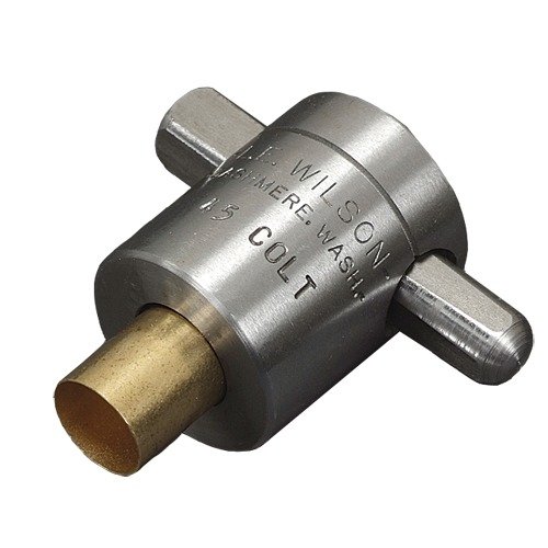 Los portacápsulas Wilson Q-Type sujetan la cápsula de forma segura para el recorte, desbarbado y eliminación de crimps, ¡rápido y fácil de usar!