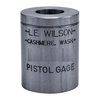 Los WILSON PISTOL MAX CASE GAGES te permiten medir con precisión dimensiones críticas como el diámetro de la boca y la longitud total del cartucho para recarga.
