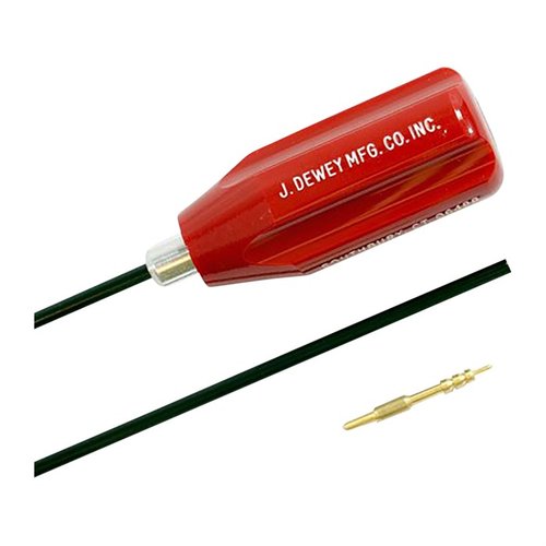 Las varillas de limpieza Dewey de acero inoxidable son perfectas para rifles .17 y .22, con roscas hembra y adaptadores incluidos para una limpieza efectiva.