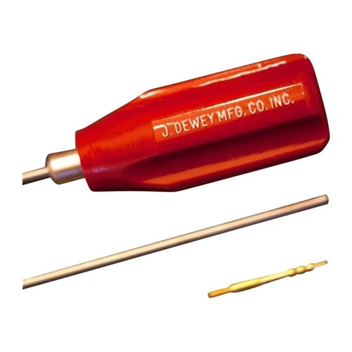 Las varillas de limpieza Dewey son ideales para tiradores competitivos, fabricadas en acero inoxidable pulido, incluyen adaptadores y son perfectas para calibres .20 y .22.