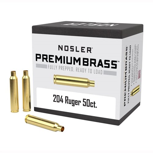 Las cajas de brass Nosler 204 Ruger son de primera calidad, pesadas a +/- 0.5 grains, con agujeros de percusión deburrados y con un acabado perfecto para tus recargas.